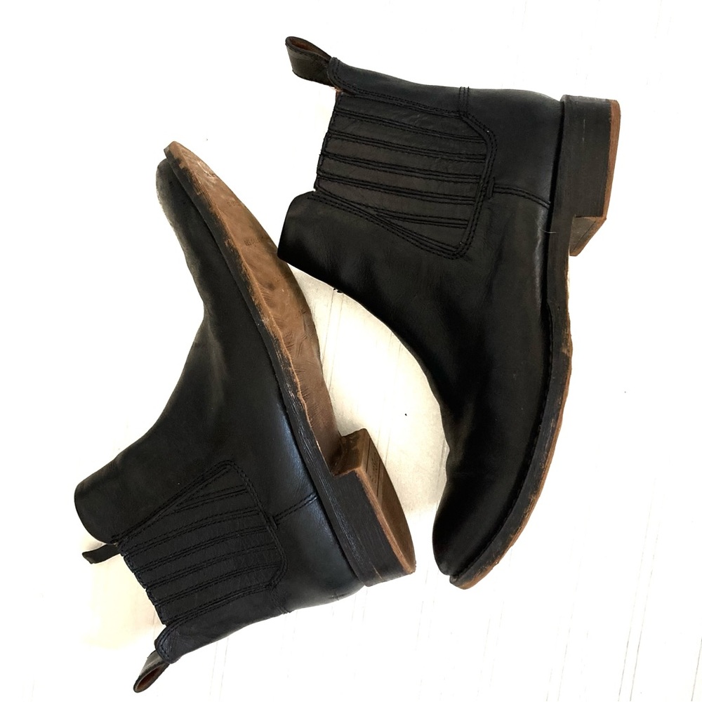 Franco Sarto Linc Bootie Bkack Leather Size 8